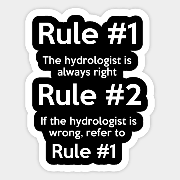 Hydrologist Sticker by Saytee1